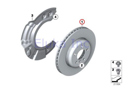 Bmw genuine front left right brake disc rotor (330 x 24 mm) e89