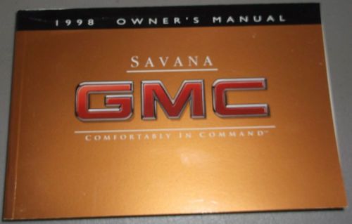 1998 gmc savana owners manual original