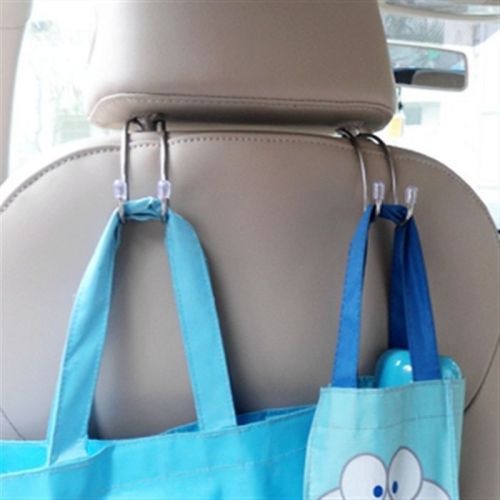 2pcs/lot stainless steel car seat back hangers storage hooks house