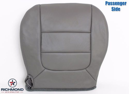 2002 ford f150 lariat supercrew -passenger side bottom leather seat cover gray