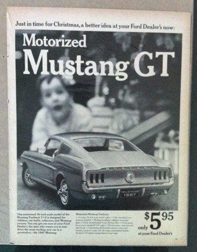1967 ford mustang gt fastback fomoc 16 th scale motorized xmasgift car ad 1968