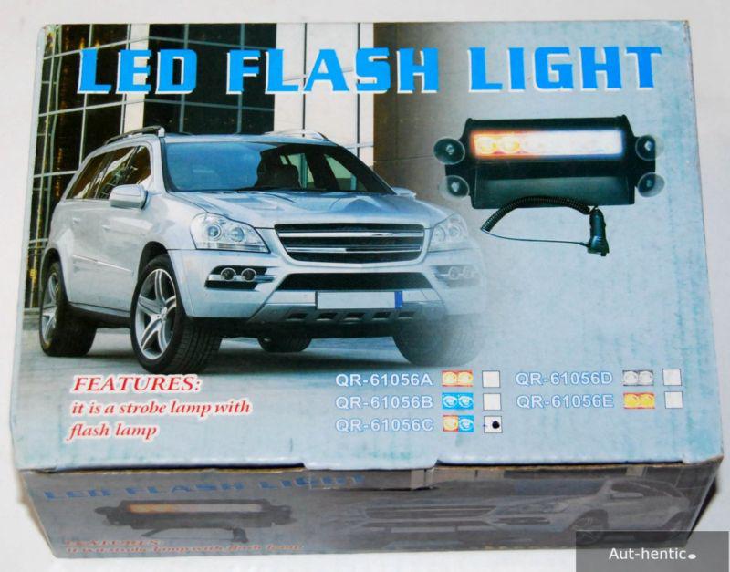 Led amber car cruck boat flash strobe emergency light universal brand noreserve!