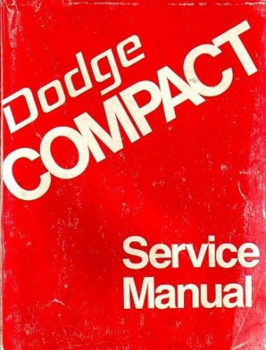 1974 dodge compact 100-300 van motor home  factory shop service manual