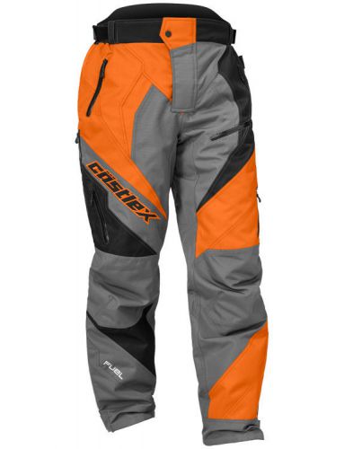 Castle mens orange/grey fuel se g5 snowmobile pants snow snowcross