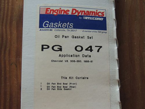 Mccord engine dynamics pg047 oil pan gasket for chevy 305 350 v8 engine