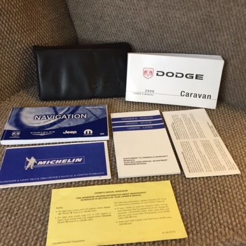 2008 dodge caravan oem owners manual with navigation books and case