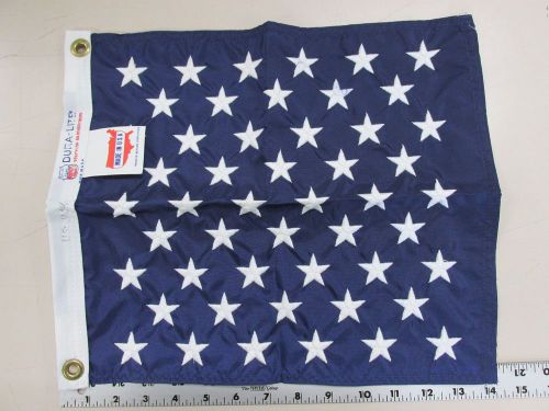 10&#034; x 13&#034; dettra dura-lite us jack 50 embroidered star blue flag made in the usa