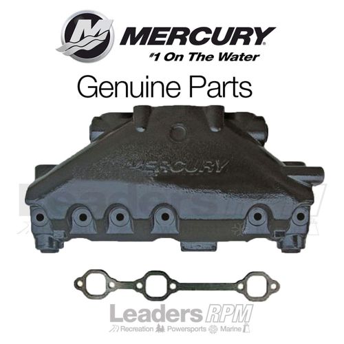 Mercruiser new oem exhaust manifold &amp; gasket kit 864612t01 dry joint 4.3l v6