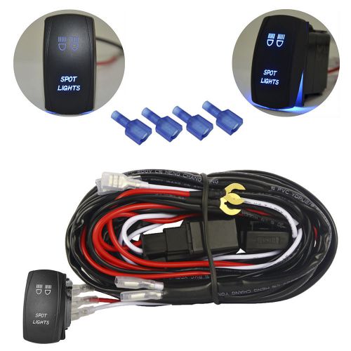 Car boat universal wiring harness switch kit for led winch in out light switch