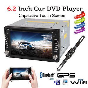 Quad core android 4.4 6.2&#034; car radio stereo gps nav dvd player wifi 3g free cam