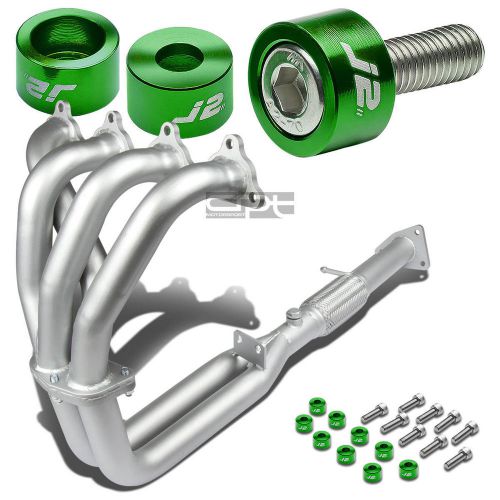 J2 for h23 bb2 ceramic exhaust manifold flex 4-2-1 header+green washer bolts