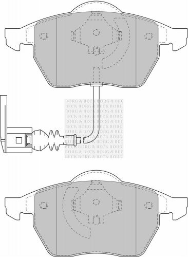 Borg &amp; beck bbp1734 front brake pads for audi/vw/seat/skoda 99-