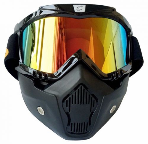 Motorcycle goggles modular mask cs sport glasses fit open face vintage helmet