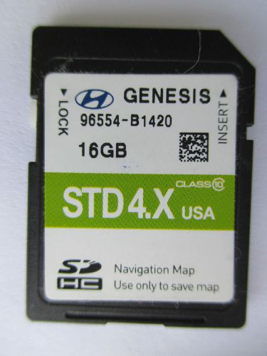 2014 2015 2016 hyundai genesis navigation gps sd card map 4x usa oem 96554-b1420