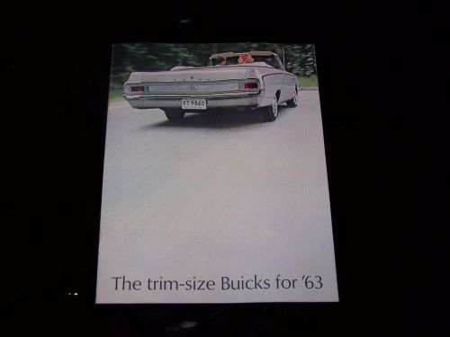 1963 trim-size buick dealer dealership sales brochure skylark &amp; special models
