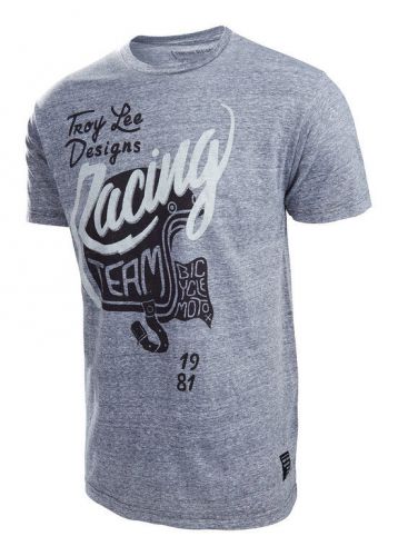 Troy lee designs throttle 2016 mens short sleeve t-shirt vintage gray snow