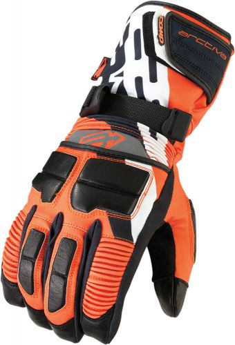 Arctiva snow snowmobile 2016 comp rr long gloves (orange) s (small)