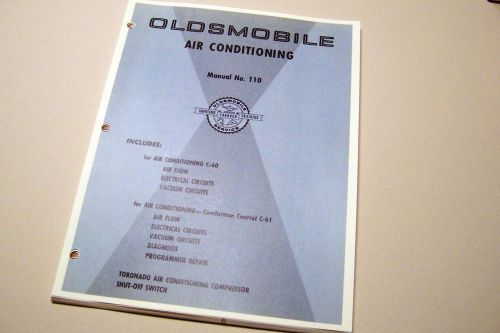 Oldsmobile comfortron air  conditioner tornado c60 c61 manual rare tornado a/c