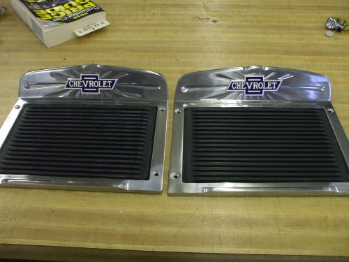 Chevy pr new deluxe step plates cast aluminum 11 1/4&#034; by 8&#034; l@@@@@@k