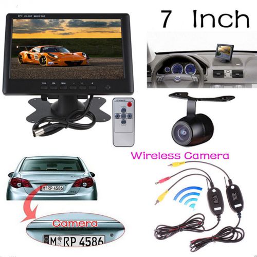 1/4 cmos backup reverse camera + 7 inch color tft lcd rearview monitor car kit