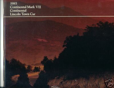 1985 continental, mark vii, town car  brochure 57 pages &#034;nos&#034;