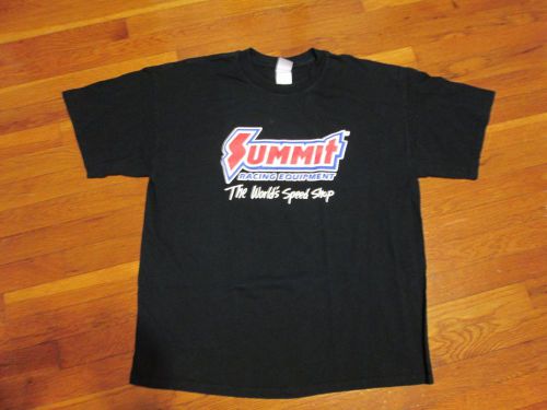 Summit racing equipment logo black cotton t shirt xl