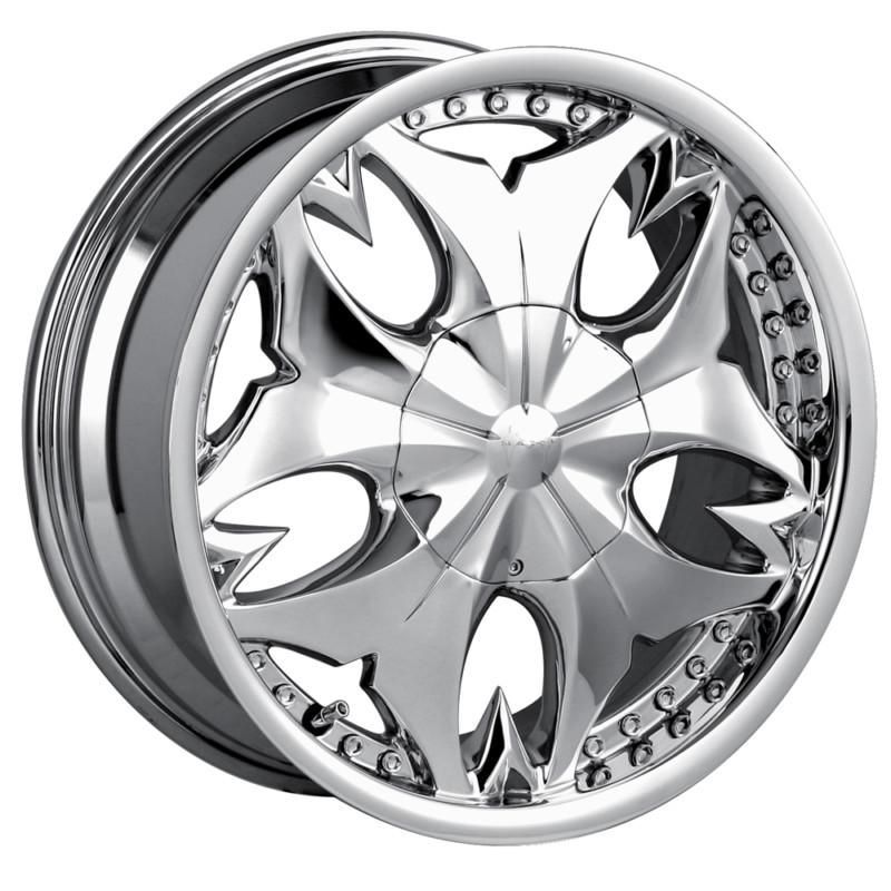 18x7.5 mazzi fatal (345) chrome wheel/rim(s) 4x114.3 4-114.3 4x4.5 18-7.5