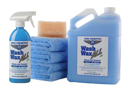 Waterless car wash wax kit 144 oz. aircraft quality wash wax car rv boat new usa