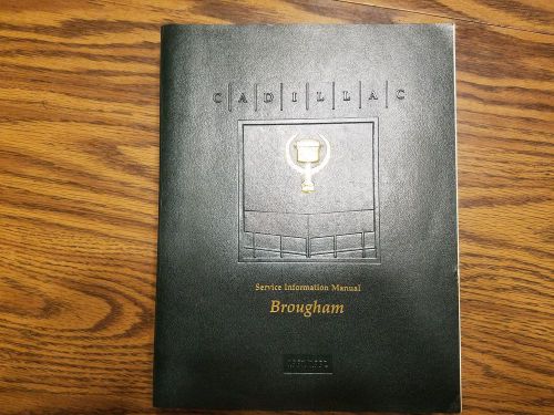 1991/1992 cadillac brougham factory service manual