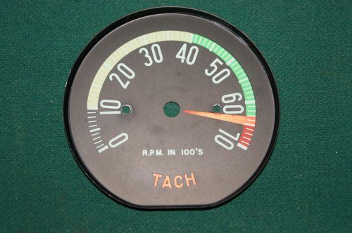 Corvette tachometer, 62 only face high redline original