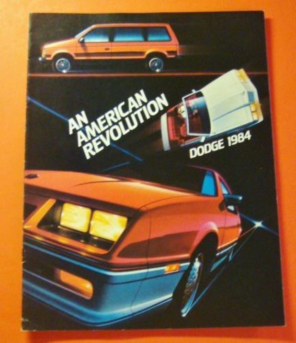 1984 dodge model lineup  sales showroom brochure...16 - pages