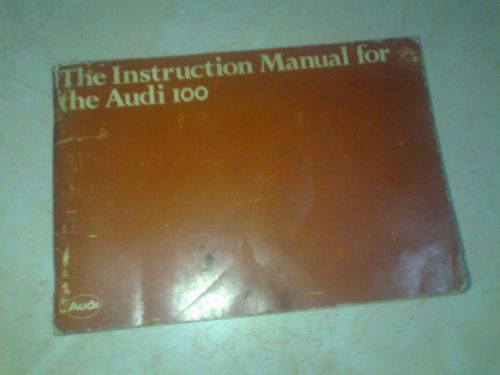 Audi c2 100 5000 5e 1978 1979 1981  english instruction glove box owners manual