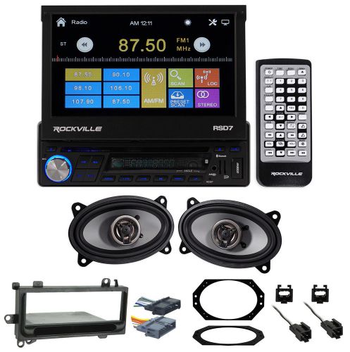 97-02 jeep wrangler tj 7&#034; dvd bluetooth player receiver+front speakers+wire kits
