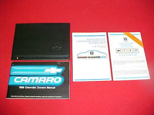 1989 chevy camaro original service guide owners manual 4 items kit 89 + case oem
