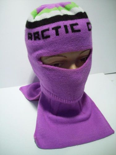 Vtg arctic cat snowmobile full face mask pull over stocking cap hat