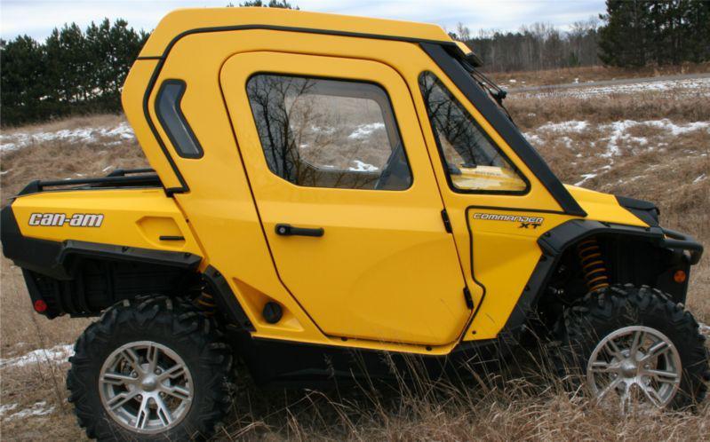 Wide open country yellow full utv cab enclosure w/ wiper system cam-am commander
