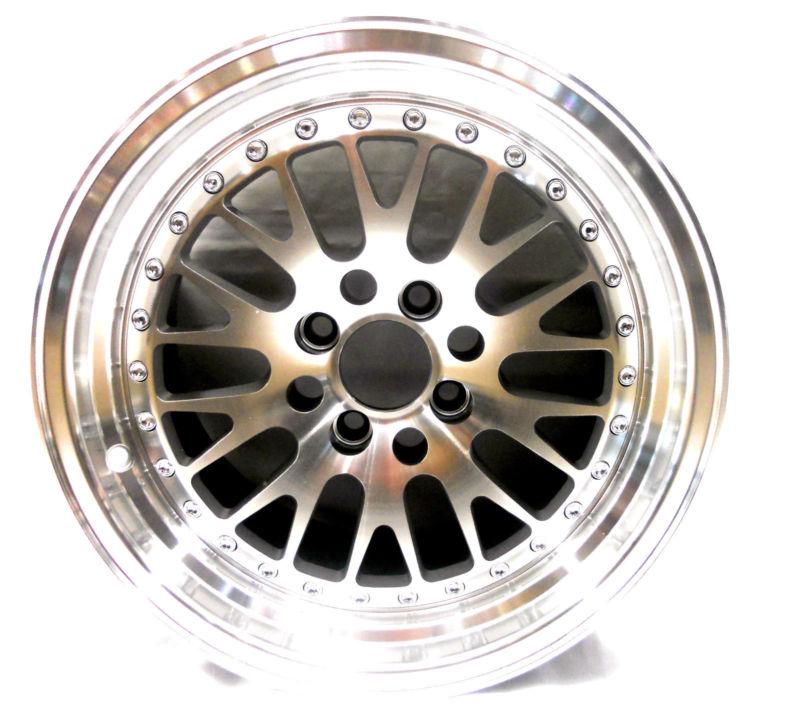 15" 15x8 ccw style jnc wheel low offset silver +25 4x100 civic integra miata