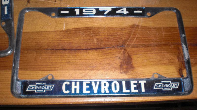 1974 chevy car truck chrome license plate frame