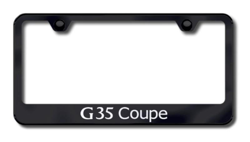 Infiniti g35 coupe laser etched license plate frame-black made in usa genuine
