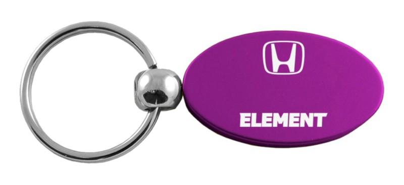 Honda element purple oval keychain / key fob engraved in usa genuine