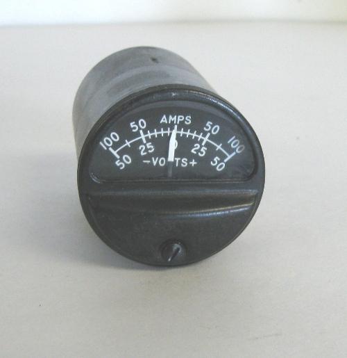 General electric aircraft dc ammeter indicator 8dw84lba1