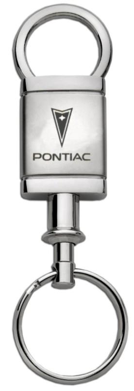Gm pontiac satin-chrome valet keychain / key fob engraved in usa genuine