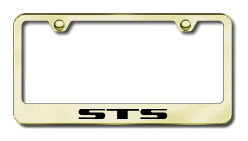 Cadillac sts  engraved gold license plate frame made in usa genuine