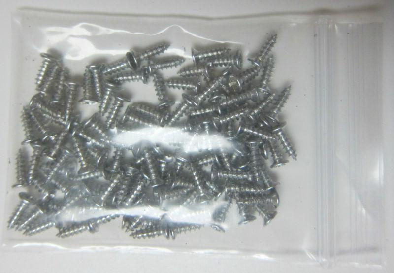 100 #4 x 1/3" ( 1/4" ) phillips flat head tapping screws zinc - from usa!