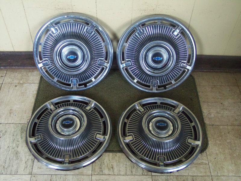 1965 chevrolet hub caps 14" set of 4 chevy wheel covers