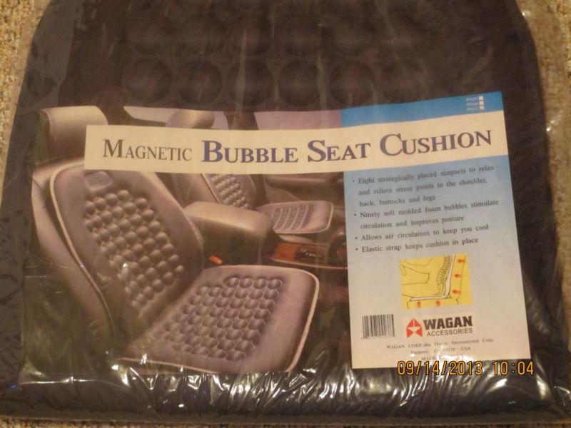 Wagan magnetic massage bubble seat cushion-black 9237 travel comfort back "new"