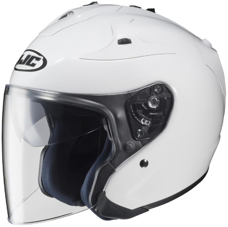 Hjc fg-jet white medium m md med motorcycle helmet