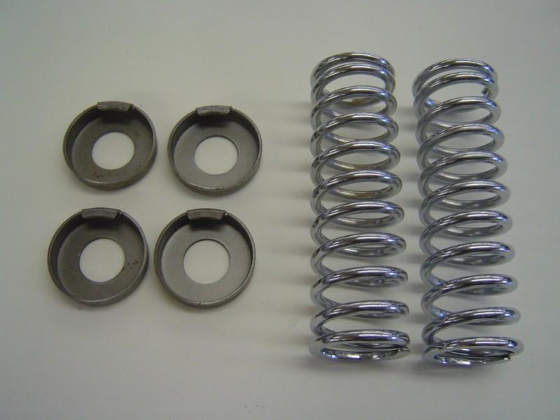 Nos set of 2 ruttman spyder fork springs with 4 spring cups, minibike, mini bike