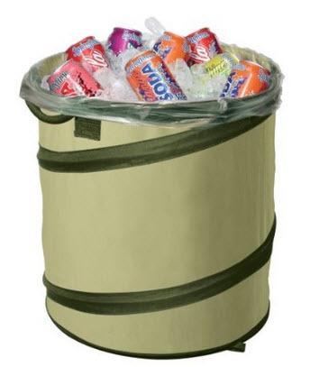 Fiskars 30 gallon gardening container camping waste trash basket bin pop up toys