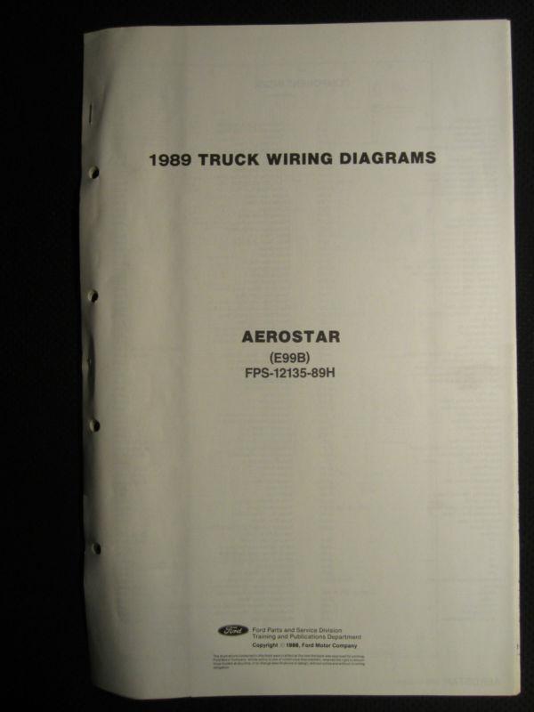1989 ford aerostar truck e99b electrical wiring diagrams service manual dealer